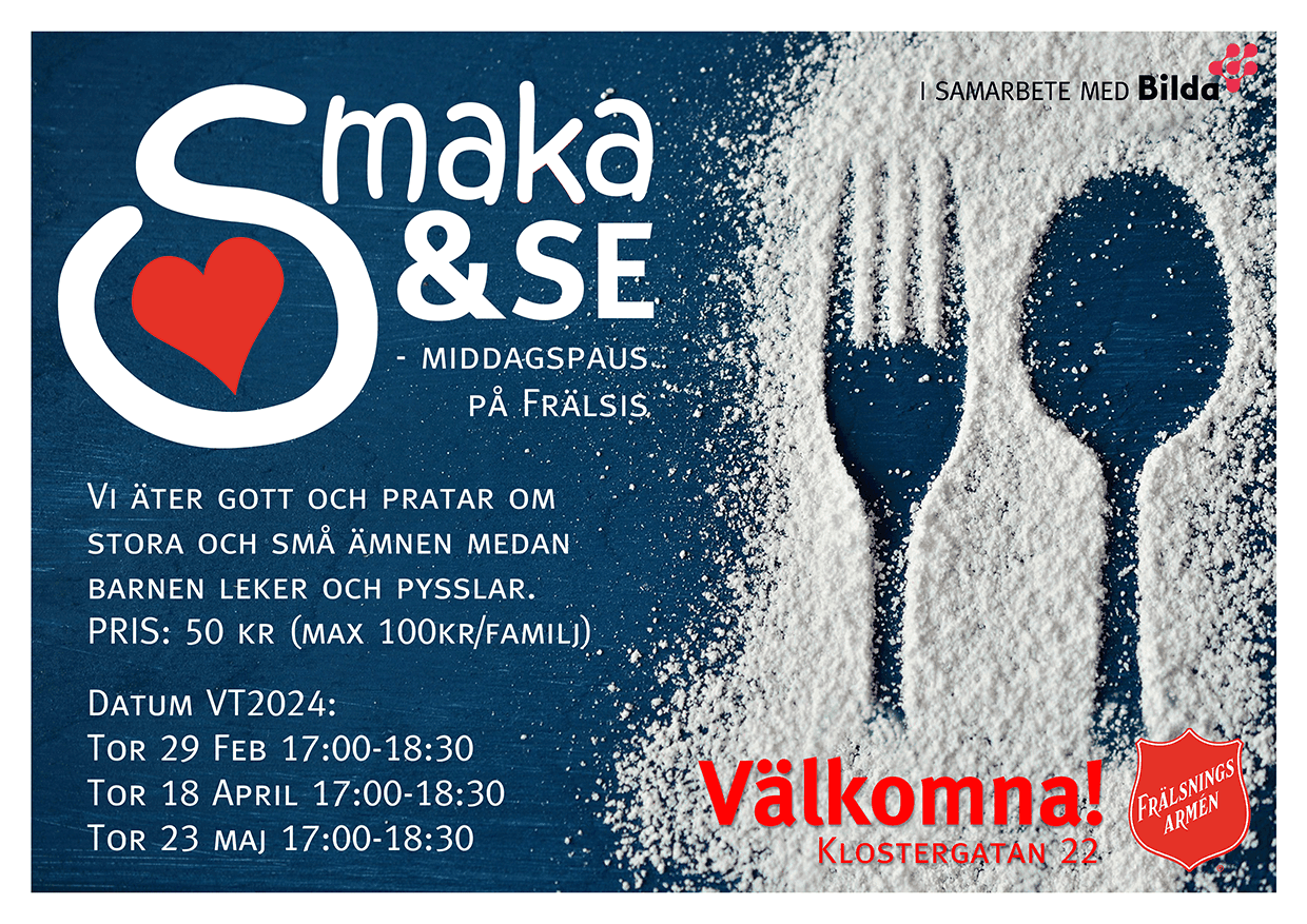 Smaka & SE, middagspaus, Skellefteå, Frälsningsarmén