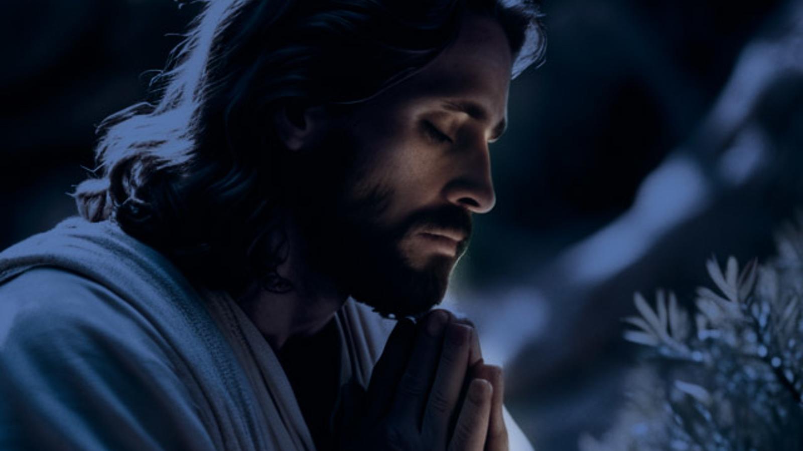 Jesus ber i Getsemane. Bild ©LB Frälsningsarmén Norrköping