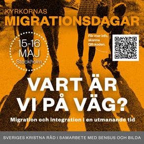 Affisch för kyrkornas migrationsdagar "Vart är vi på väg"