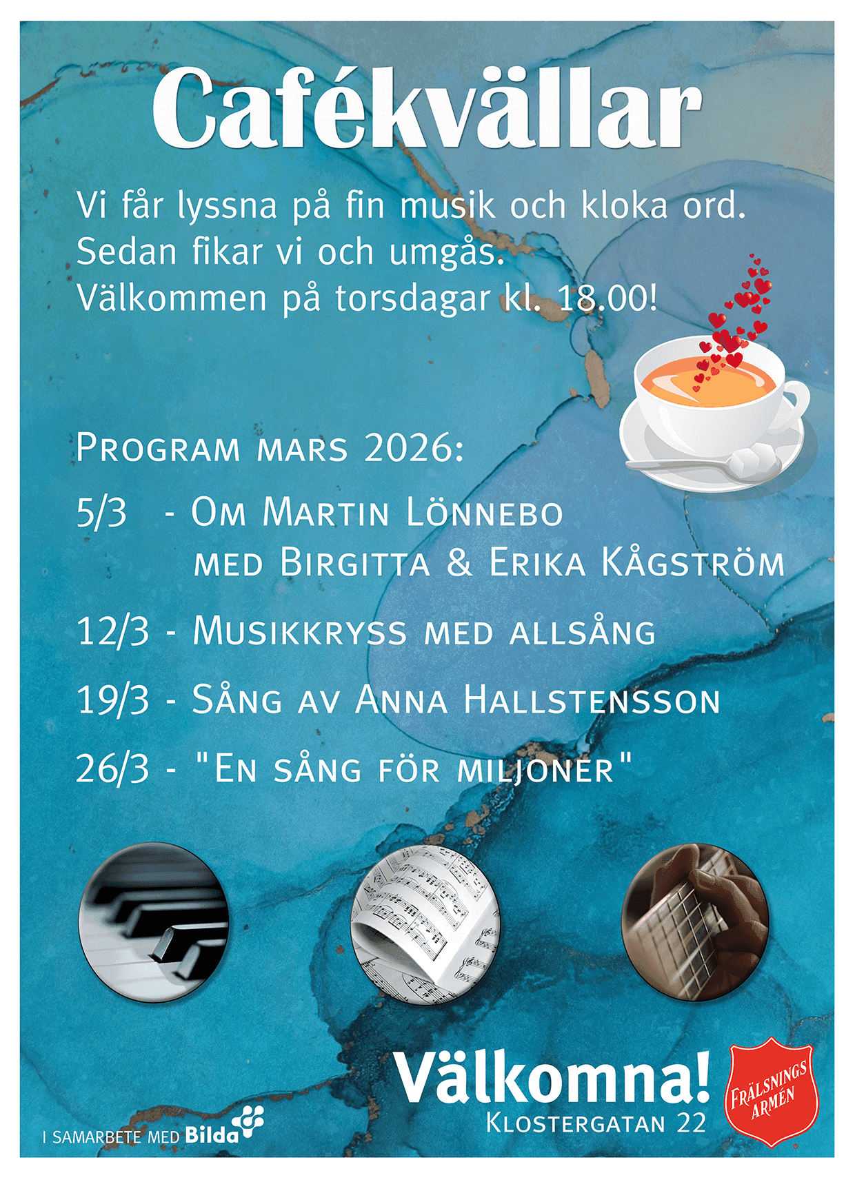 Cafékvällar, Skellefteå, Frälsningsarmén