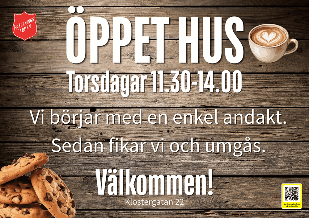 Öppet hus, Frälsningsarmén, Skellefteå, Klostergatan