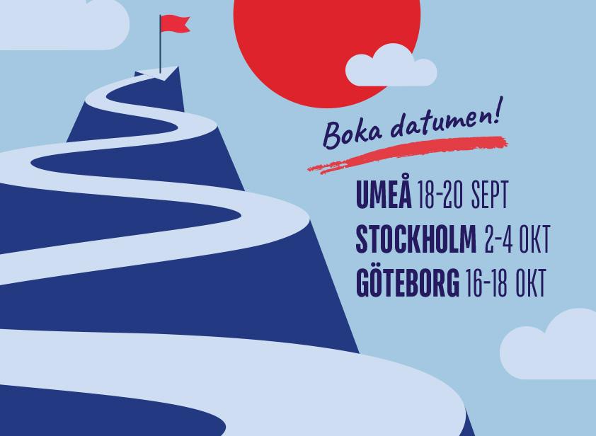 Grafisk illustration av en väg framåt.