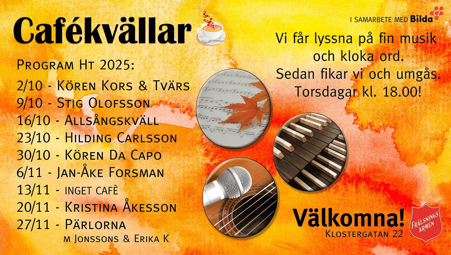Cafékvällar, Skellefteå, Frälsningsarmén