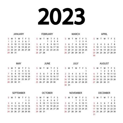 Kalender år 2023