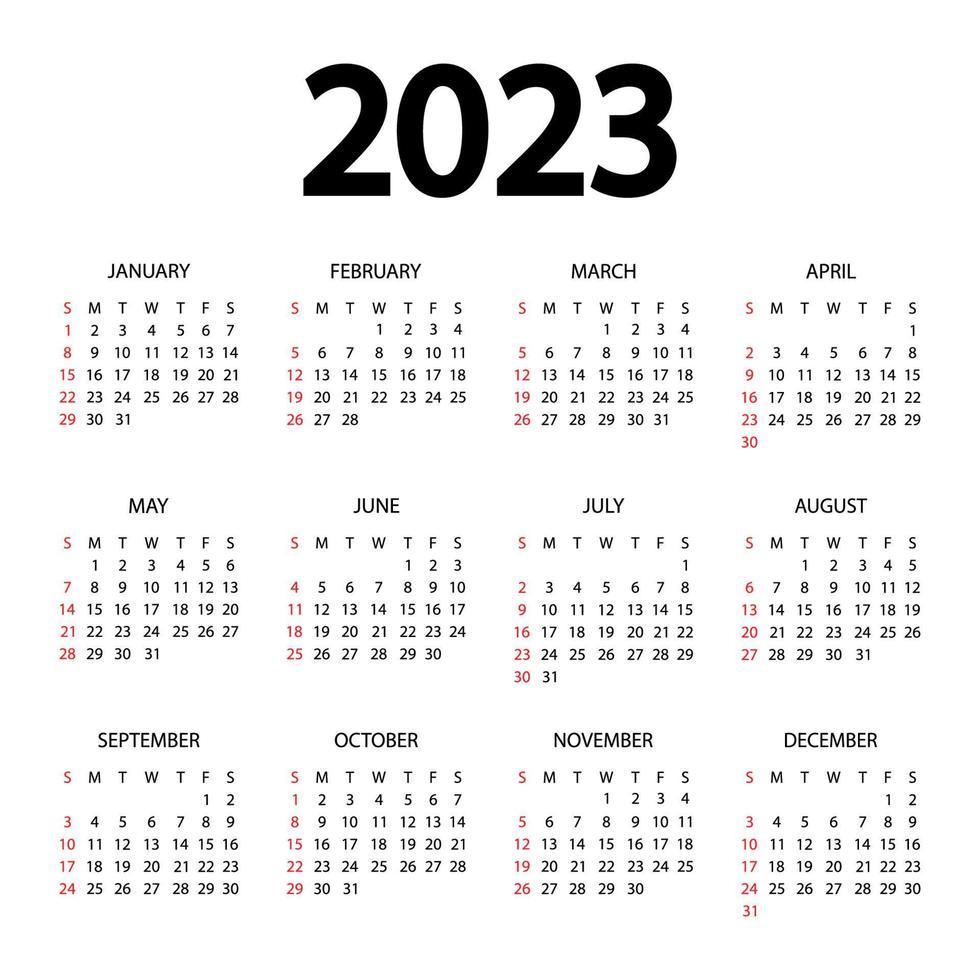 Kalender år 2023