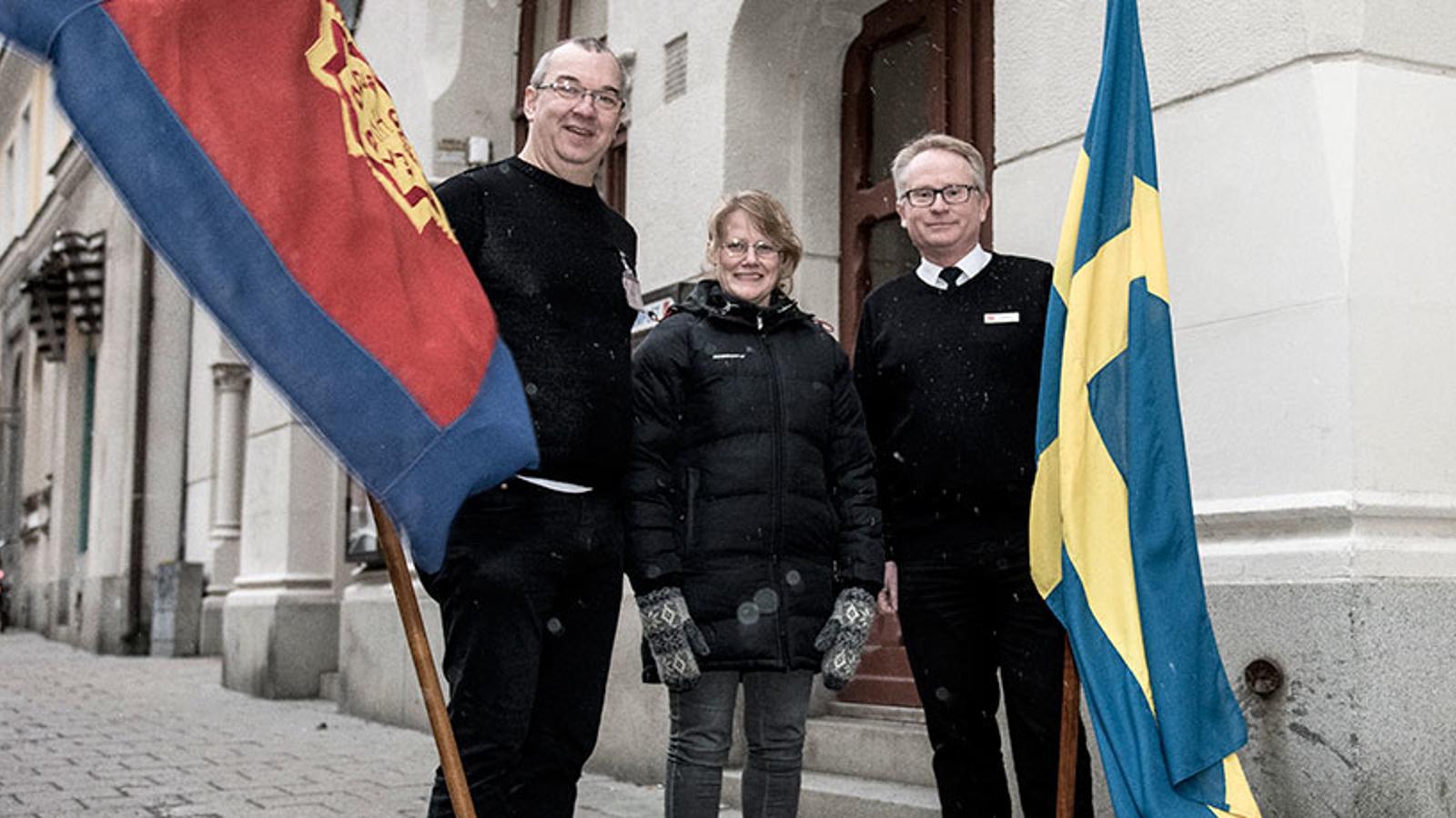 Arne Vauhkola, Anna-Carin Wiberg-Löw och Kjell Olausson.