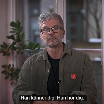 Skärmdump från andaktsfilmen med Leif Bergström